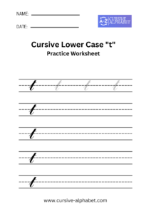 Cursive Lowercase t 