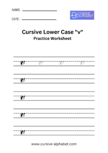 Cursive Lowercase v
